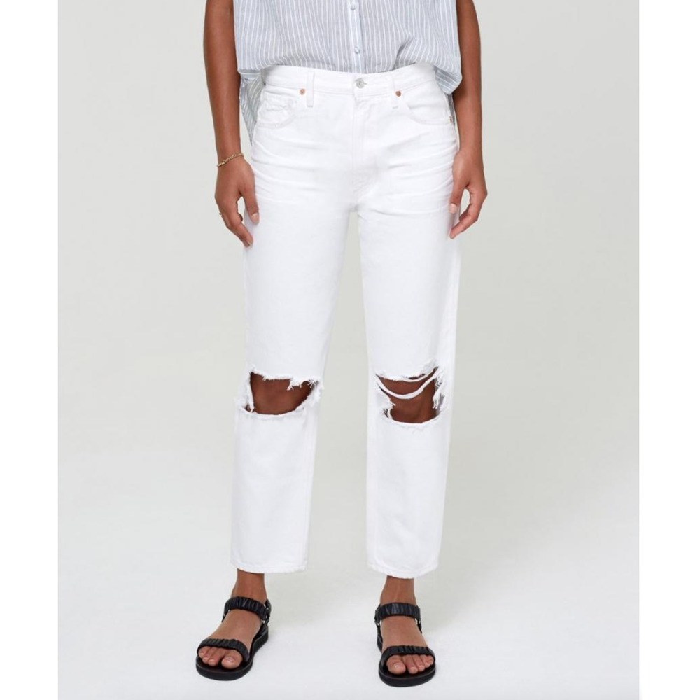 Citizens of Humanity MARLEE White Denim Relaxed Taper Jeans | Sz 27 - Picture 2 of 11